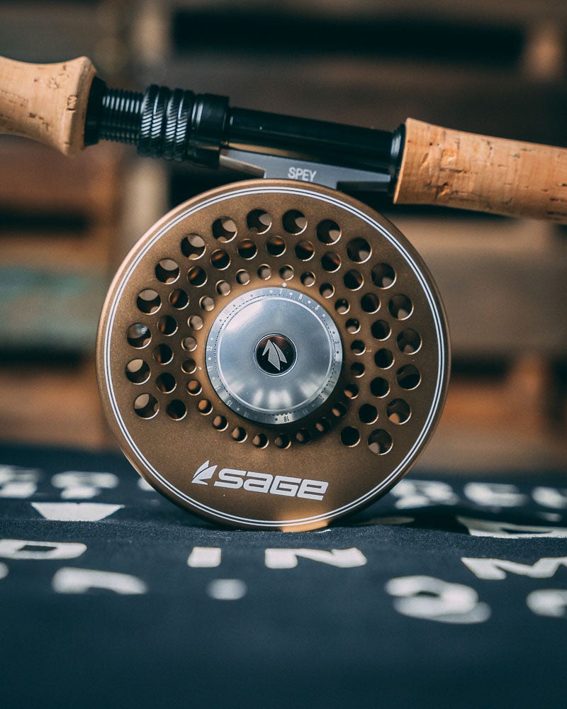 discount sage fly fishing reels Trout Spey Reel 3/4/5 / Bronze The TROUT SPEY has a larger width for increased shooting head capacity and greater weight to help better balance Trout Spey rods Sage Fly Fishing Trout Reel